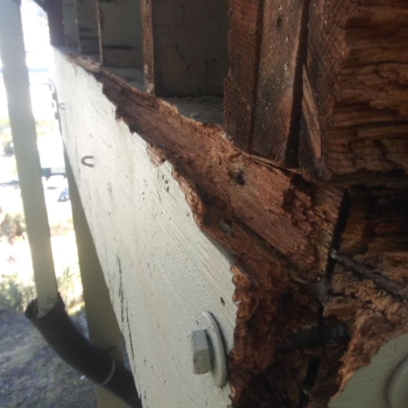 San Rafael Dry Rot Deck Repairs Carport Corner Beam Long View