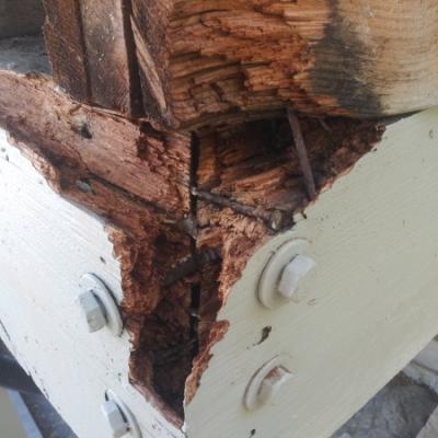 San Rafael Dry Rot Deck Repairs Carport Corner Beam