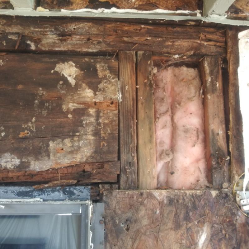 San Rafael Dry Rot Deck Repairs Header And Stud Damage Closeup