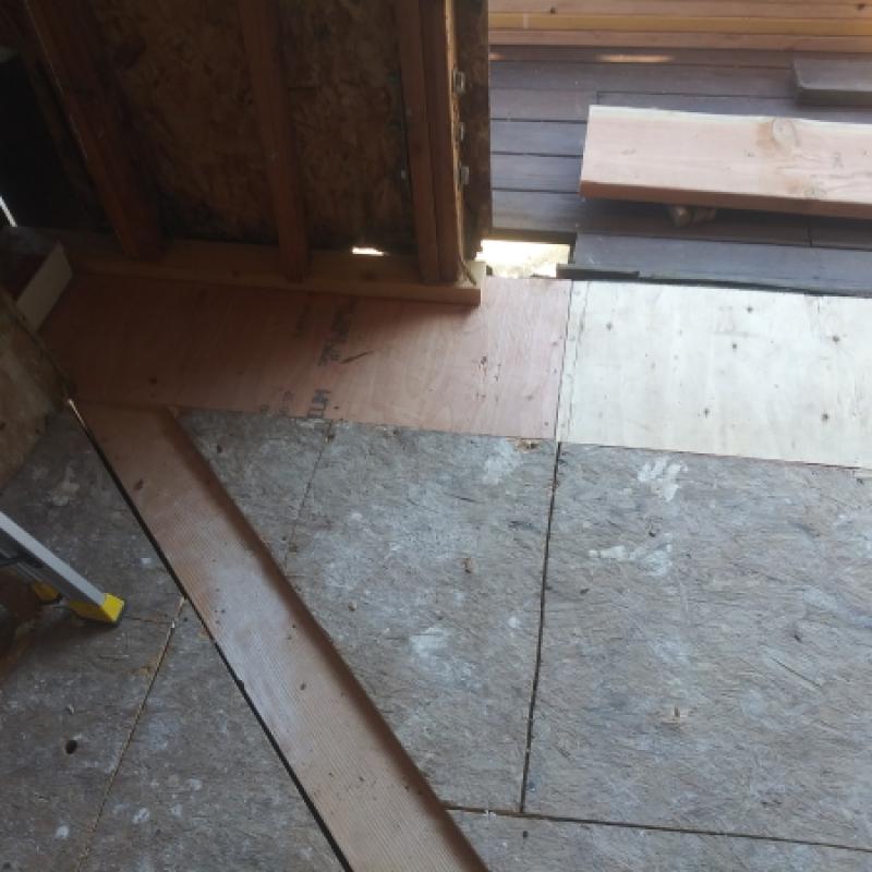 San Rafael Dry Rot Deck Repairs Lower Deck New Beam Install And Subfloor Cover Up