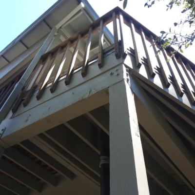 San Rafael Dry Rot Deck Repairs Post And Beam Painted Long View
