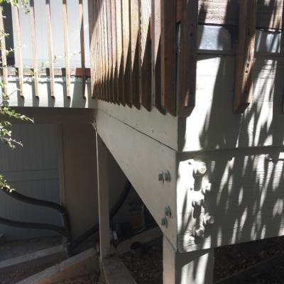 San Rafael Dry Rot Deck Repairs Post And Beam Painted